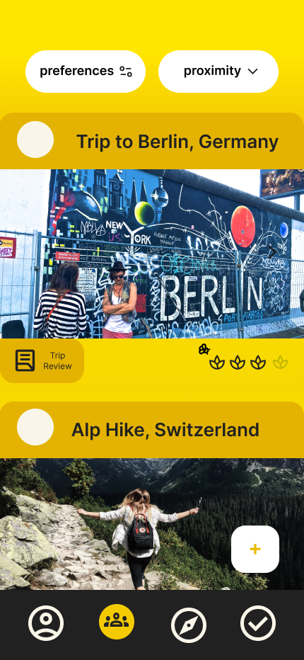 EcoTrip — Community — see what others did, and how it scored