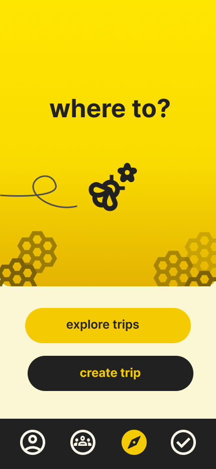 EcoTrip — Start — explore others' trips or build your own