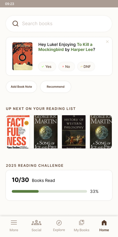 Goodreads Redesign — Home — what you're reading, who you follow
